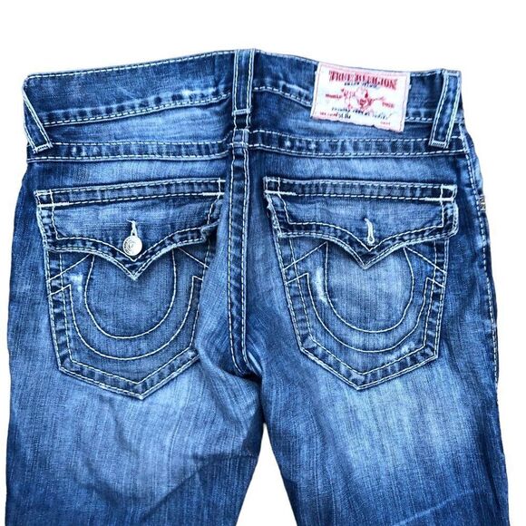 Vintage True Religion Jeans Size 30 SLIM BIG T Blue - Picture 3 of 10